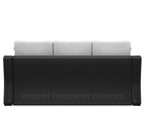 Beachcroft - Black / Light Gray - Sofa With Cushion