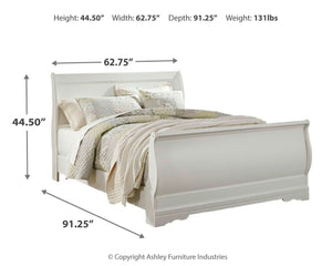 Anarasia - White - Queen Sleigh Bed