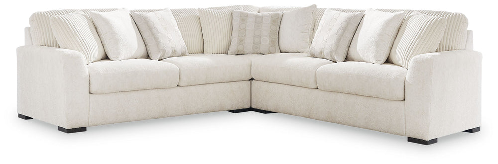 Reflect your uniquely versatile style personality with this sectional. Its plush upholstery is complemented with retro-cool cord on the back cushions, creating an ultra-soft seating experience with tons of eye-catching texture. Ready to refresh your aesth