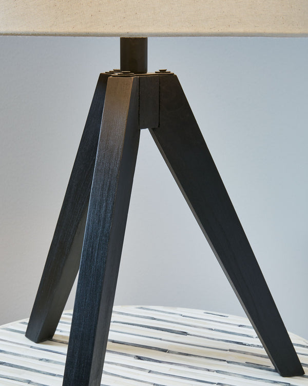 Laifland - Black - Wood Table Lamp (Set of 2)