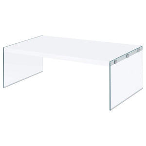  contemporary vibe. Clear tempered glass side 