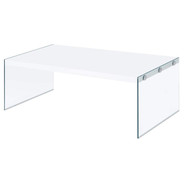  contemporary vibe. Clear tempered glass side 