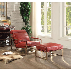 Go for modern elegance with the Quinto leather armchair. With its sturdy stainless steel frame and top grain leather upholstery, this chair offers luxury and longevity. A rolled top cushion provides ample neck support, making it the perfect place for a qu