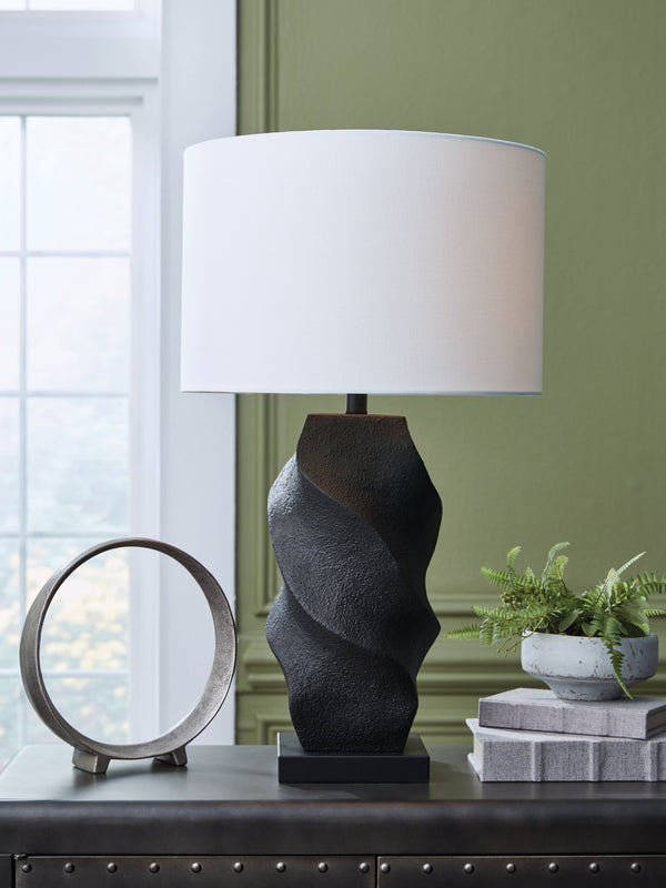  while the classic black finish has the versatility to pair with a variety of styles. Place it on a desk or end table for instant functional flai