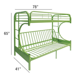 Eclipse - Twin Over Full Over Futon Bunk Bed - Green