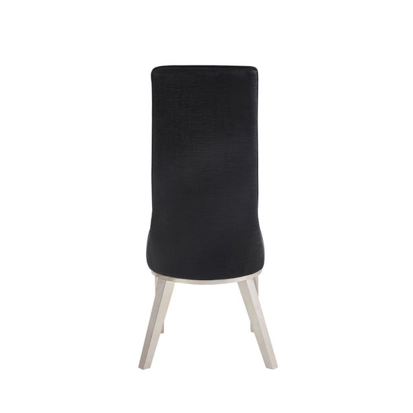 Gianna - Dining Chair (Set of 2) - Black PU & Stainless Steel