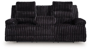 Rhine Falls - Onyx - Reclining Power Sofa With Drop Down Table