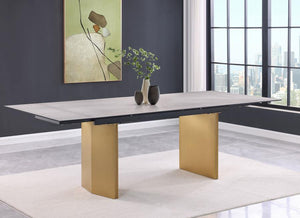  the table features two 12-inch refractory extension leave