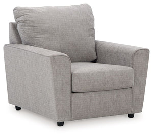 Whatâ€™s new in neutrals? Shades of gray, of course. Embrace the sophisticated design trend with this gorgeous chair, which offers a clean-lined, contemporary style at a comfortably cool price. Sure to lift your spirits, the plush chenille fabric is fabul