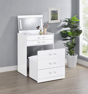 Danbury 3-Drawer Makeup Vanity Set