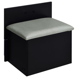Danbury - 3-Drawer Makeup Vanity & Stool Set - Black High Gloss