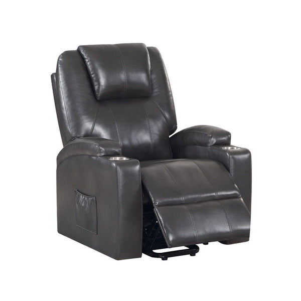 Evander - Power Lift Recliner - Gunmetal