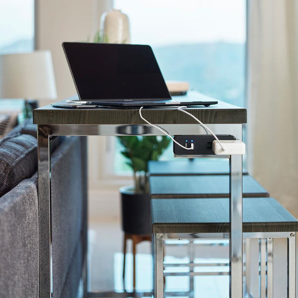  counter height table set. Complete with one table and four stools