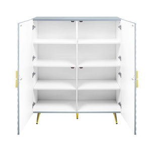 Gaines - Cabinet - Gray High Gloss Finish