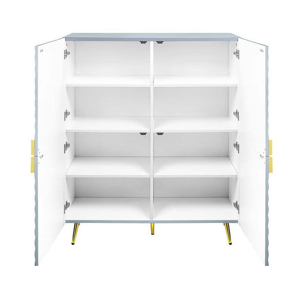 Gaines - Cabinet - Gray High Gloss Finish