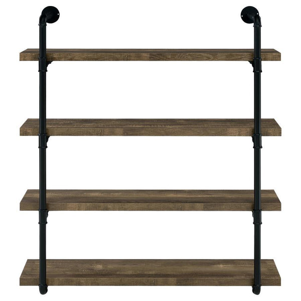 Elmcrest - 39## 4-Shelf Wall Bookshelf - Rustic Oak