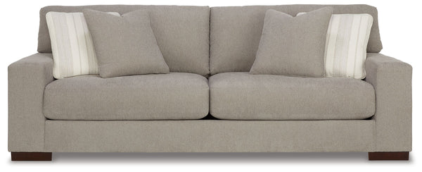 Classic comfort gets a mod twist with this sofa. Its minimalistic approach and structured silhouette bring a clean-lined design element to your living room. Sink into the positively plush cushions while relaxing solo, or curl up with a glass of wine while