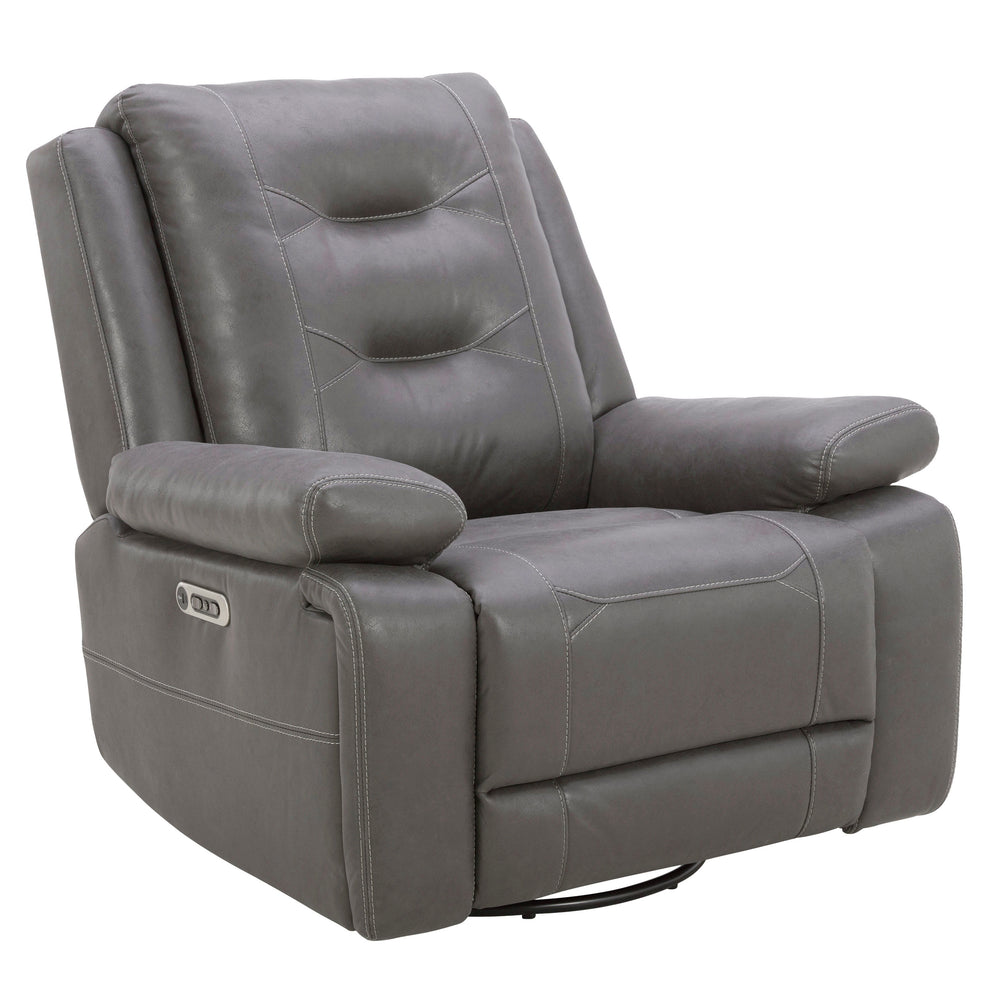 The Caldwell Power Recliner in Tahoe Charcoal is perfectly scaled for smaller spaces. Offering a rich Tahoe Charcoal colored high-performance fabric cover, Caldwell features generously padded arms and USB charging in the easy-to-operate switch. Want to go