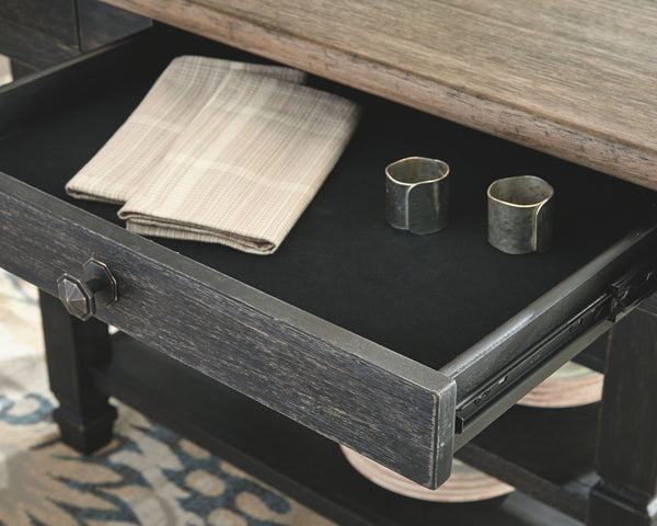 Tyler Creek - Dark Gray - 5 Pc. - Dining Room Table