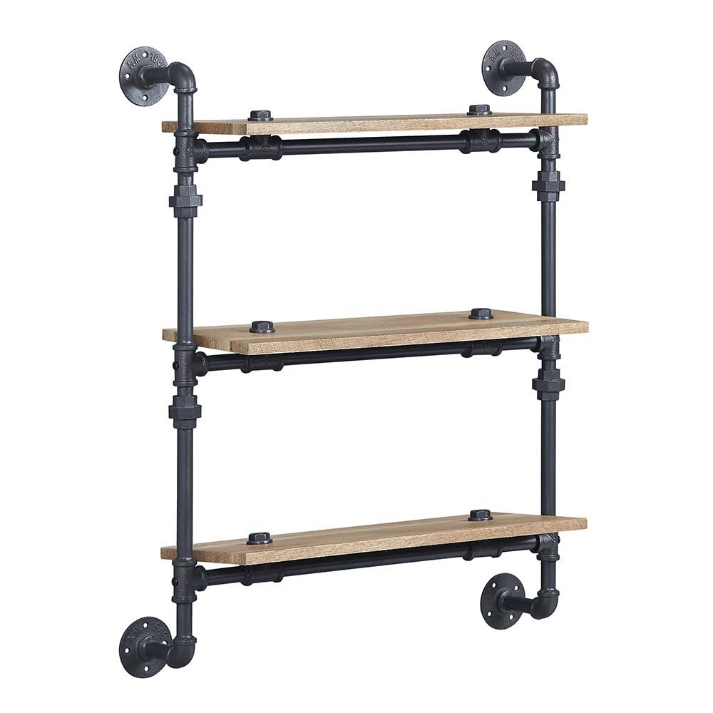 Add a touch of farmhouse industrial with the Brantley pipe wall shelf. Ideal for any room in the home. Great for exhibiting wall decor and as a stylish storage display. Providing spacious storage and decor to keep your home or office clean while adding an