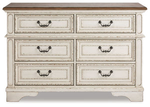 Realyn - White / Brown / Beige - Dresser - 6-drawer