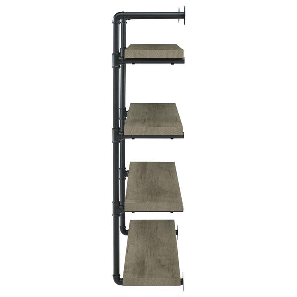 Elmcrest - 4-Shelf Wall Bookshelf - Gray Driftwood
