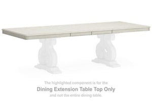 This dining extension table top is made with hardwood solids, spruce veneer and MDF substrates. Pairs with other items in the series to make a dining table kit.<br><br><b>Additional Dimensions</b><br><ul><li>Leaf (2): 18-"</li><li>Table depth with two lea