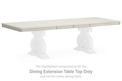 This dining extension table top is made with hardwood solids, spruce veneer and MDF substrates. Pairs with other items in the series to make a dining table kit.<br><br><b>Additional Dimensions</b><br><ul><li>Leaf (2): 18-"</li><li>Table depth with two lea