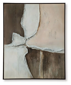 Contemporary neutral hues, reimagined. This wall art-'s abstract design incorporates movement into your decor, while hand-painted embellishments perfect the look. Need a change of perspective? With the ability to hang the piece four ways, you can switch u