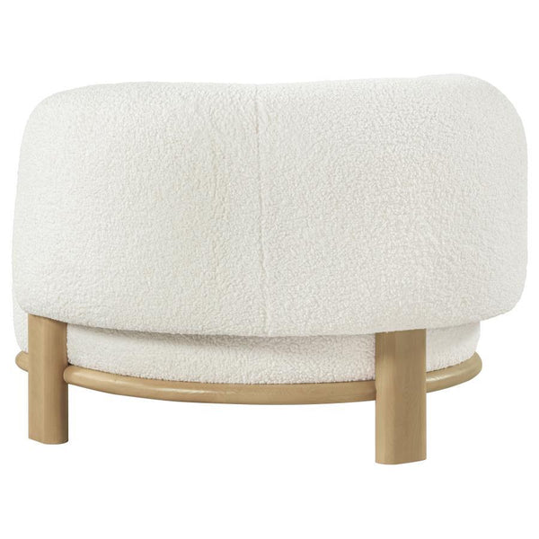 Lawler - Upholstered Barrel Back Accent Chair - Ivory