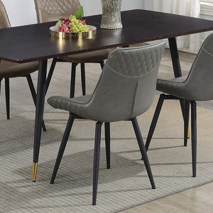  this swivel dining chair is a stylish statement piece. Wrapped in soft grey fabric upholstery