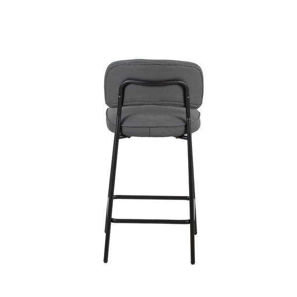 Blythe - Vegan Leather Counter Chair (Set of 2) - Gray