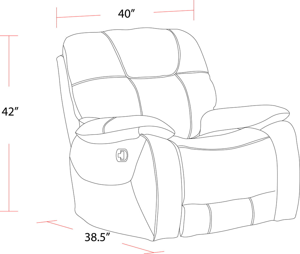 Put your feet up and enjoy true comfort in this manual Glider Recliner featuring a velvety soft cover thatâ€™s beautiful, durable and easy to clean.<br/><br/><b>Product Features</b><ul><li>Manual-powered seat is easily reclined with release of latch</li><