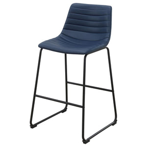 Zuni - Faux Leather Upholstered Counter Chair (Set of 2) - Blue