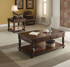 KD, Rectangular Leg Table w/Lift Top & Bottom Shelf (Faux Drawers) â€¢ Lift Top (Spring) & 2 storage compartments â€¢ Wooden Top w/Parquet Design & Apron â€¢ Wooden Turned Leg & Bottom Shelf (Open Storage)<br/><br/><b>Product Features</b><ul><li>Rectangul