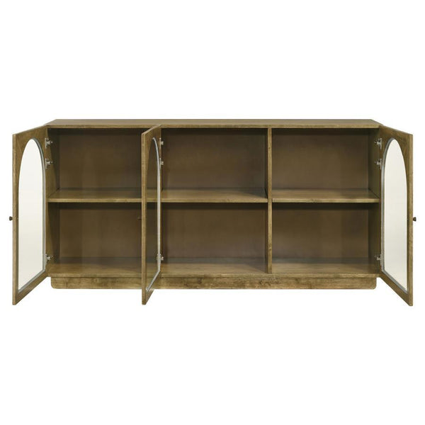  it features a warm brown oak finish that enhances the natural beauty of the materials. Three 