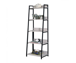  this Wendral bookshelf will sure to be an eye-catching piece in any home. Featuring a shelf storage system with a ladder-like appearance