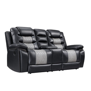 Experience the perfect blend of comfort and functionality with the Nikko Dual Recliner Storage Console Loveseat with Hidden Cupholders . This loveseat, constructed with hardwood and plywood frames, ensures long-lasting durability and stability. The combin
