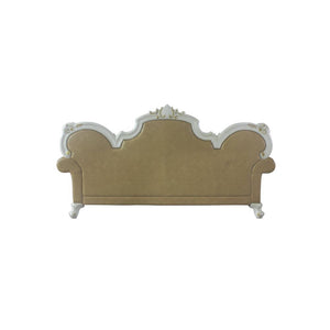  and gorgeous vintage finish. The hand-applied finish enhances the beauty of the intricate woodwork and moldings. The sofa features c