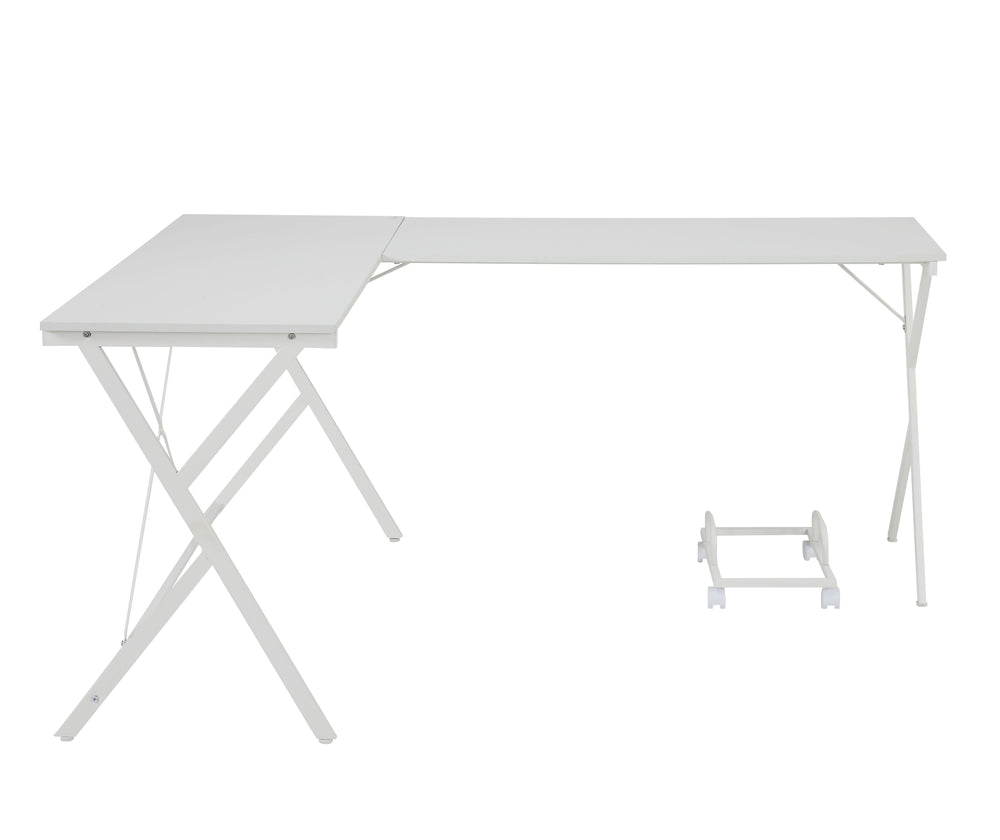 Corner Computer Desk Orientation: -"L-" Shape X-Shape Metal Frame BaseRectangular Table Top<br/><br/><b>Product Features</b><ul><li>Corner Computer Desk</li><li>Orientation: -"L-" Shape</li><li>X-Shape Metal Frame Base</li><li>Rectangular Table Top</li><l