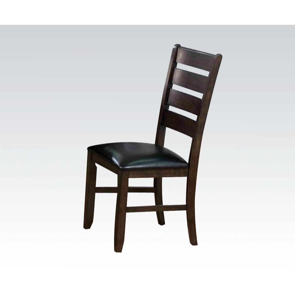 KD, Black PU Seat Cushion, Box Seat Frame<br/><br/><b>Product Features</b><ul><li>TBA</li><li>Case: 2Pc/1Ctn</li><li>Finish: Black PU & Espresso</li><li>Style: Transitional</li><li>Materials: Wood, Upholstery</li></ul><br/>