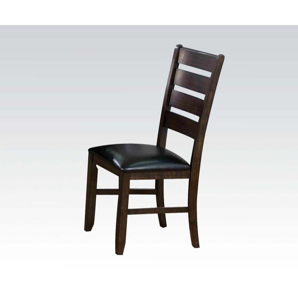 KD, Black PU Seat Cushion, Box Seat Frame<br/><br/><b>Product Features</b><ul><li>TBA</li><li>Case: 2Pc/1Ctn</li><li>Finish: Black PU & Espresso</li><li>Style: Transitional</li><li>Materials: Wood, Upholstery</li></ul><br/>