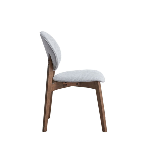 Hadasa - Side Chair (Set of 2) - Light Gray & Walnut Finish