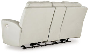 Mindanao - Coconut - Power Reclining Loveseat With Console / Adj Hdrst