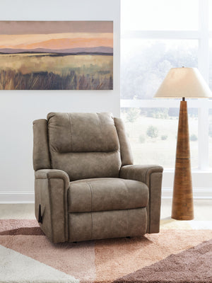  decadent styling of this rocker recliner