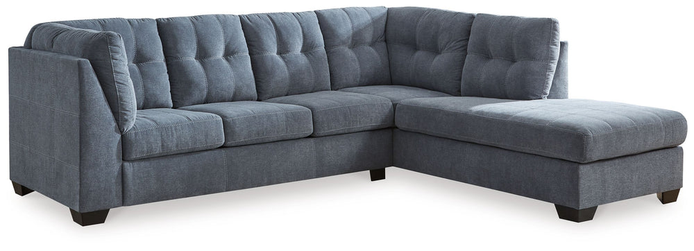 This sleeper sectional with chaise takes a homey approach to high style. Its denim-inspired fabric has classic versatility, while a contemporary silhouette and stitched details keep the look totally on trend. And you can count on comfortâ€”the included fu