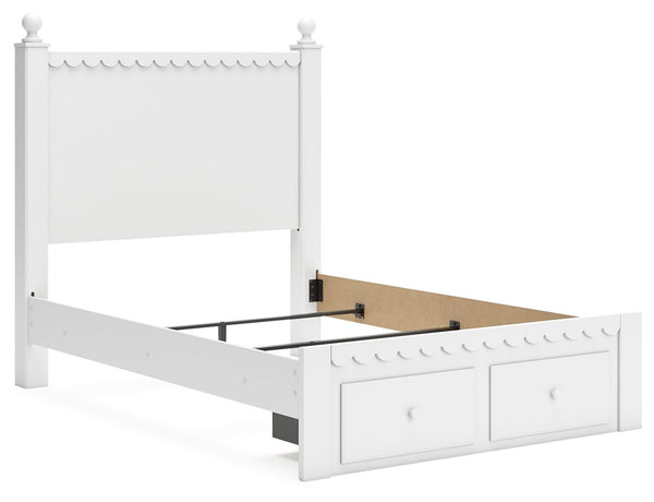 Mollviney - White - Full Panel Storage Bed