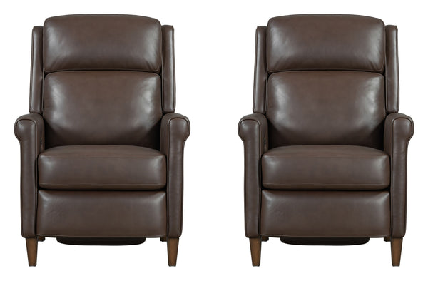 Meet the Northfield power recliner, where effortless relaxation meets sophisticated design. This power recliner is upholstered in soft leather with a custom match, ensuring both style and comfort. The key arm with detail welting adds a touch of elegance, 