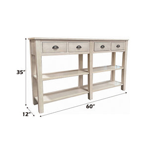  it offers drawers and shelves to keep the areas tidy and display your favorites. Available in 60-" and 72-" in length. Assembly requ