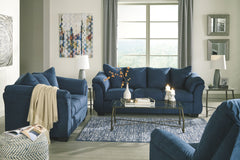 Talk about fine lines and great curves. Thatâ€™s the beauty of this living room setâ€”made to suit your appreciation for clean, contemporary style. A striking flared frame, comfy pillow top armrests and an ultra-soft upholstery that holds up to everyday l